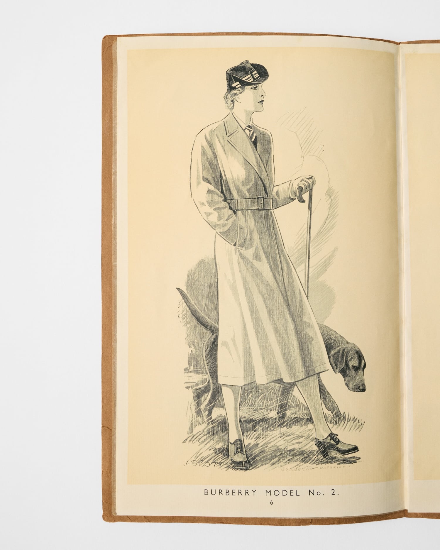 A womenswear catalogue featuring trench coats_  c. 1937 burberry